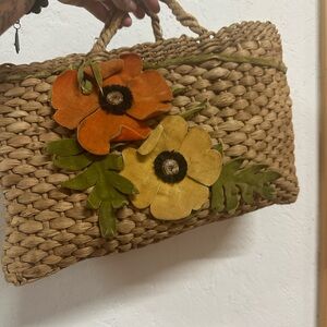 Floral Woven Handbag